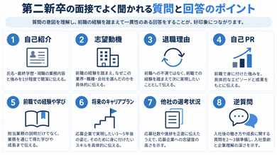 第二新卒の面接でよく聞かれる質問と回答例