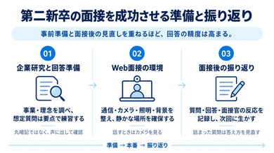 第二新卒の面接を成功させる準備と振り返り
