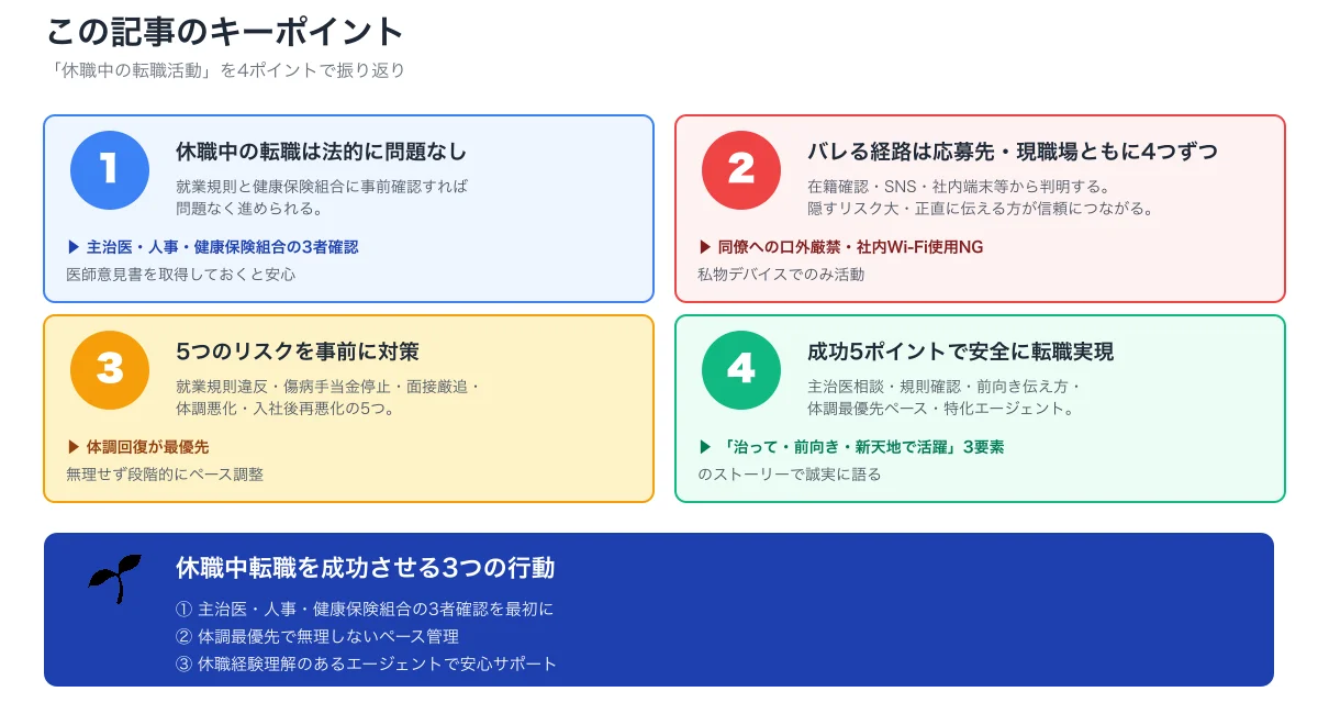 休職中転職記事キーポイント要約と成功3行動CTA