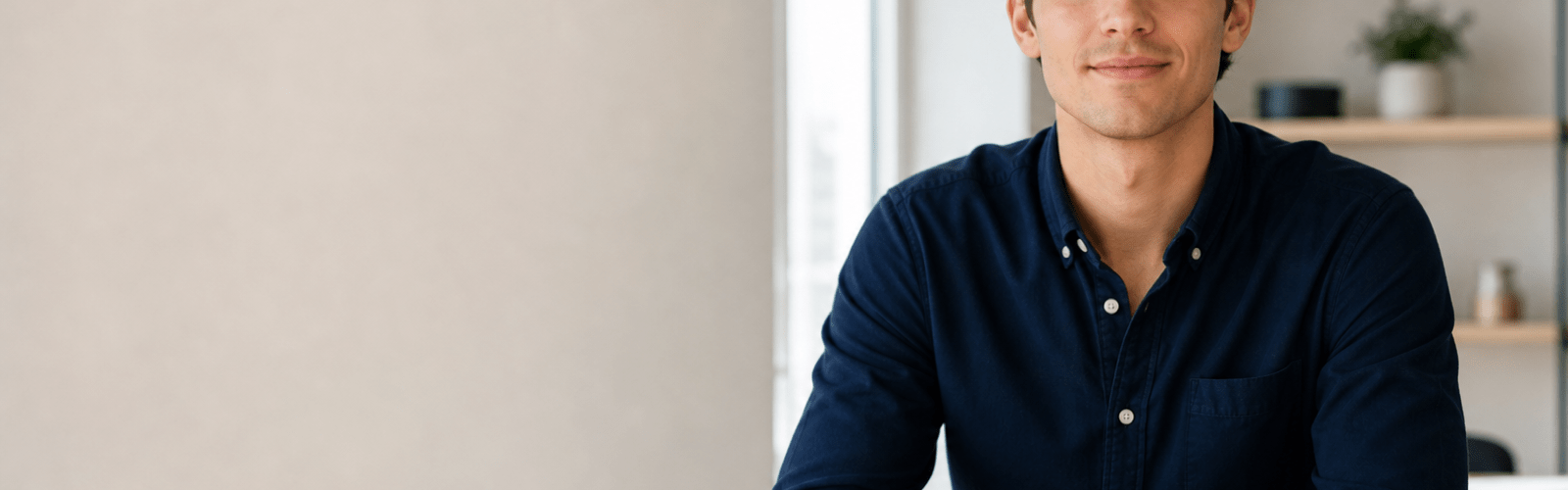 明るいオフィスで前を向く20代・第二新卒の若手社会人